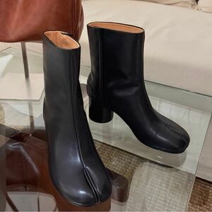 Maison Martin Margiela Black Leather Ankle Boots